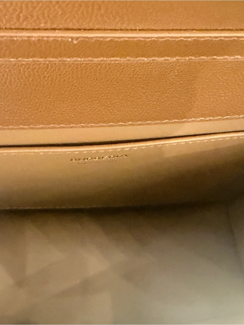 Burberry Brown Leather Messenger Bag with Vintage Check Strap